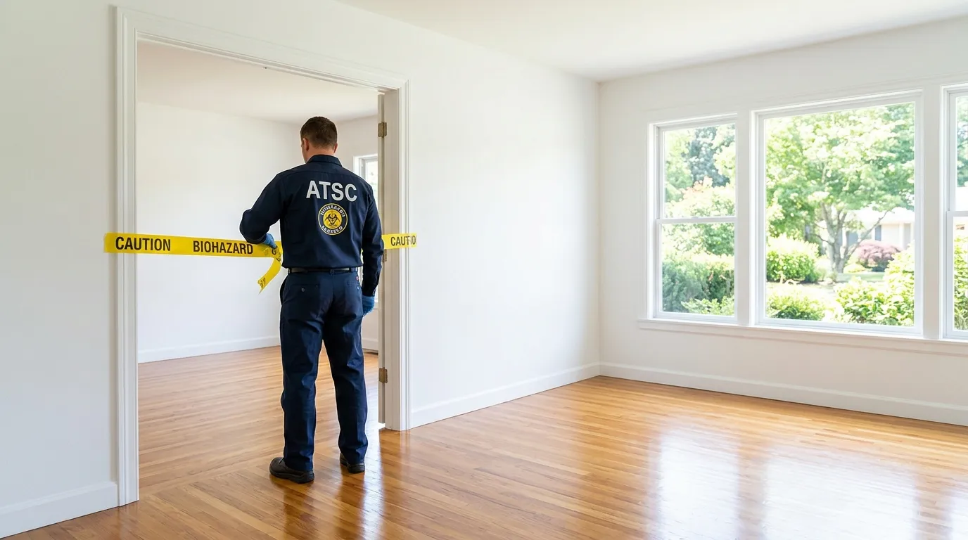 Certified biohazard cleanup crew performing Decomposition Cleanup in University Heights